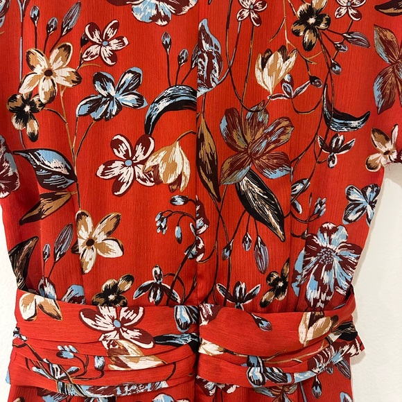 Zara Red Floral Jumpsuit - Picture 8 of 8
